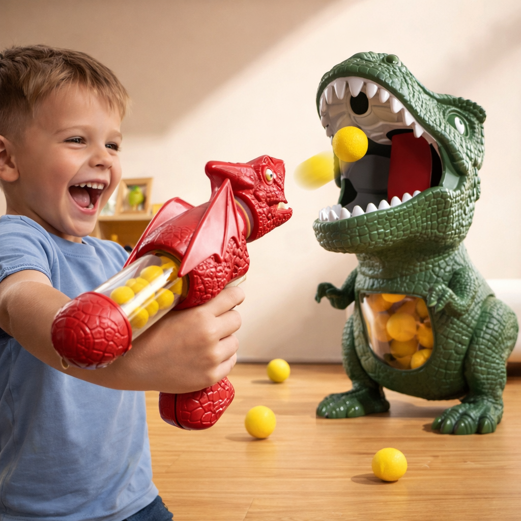 Pistolet à boules souples Dinosaure